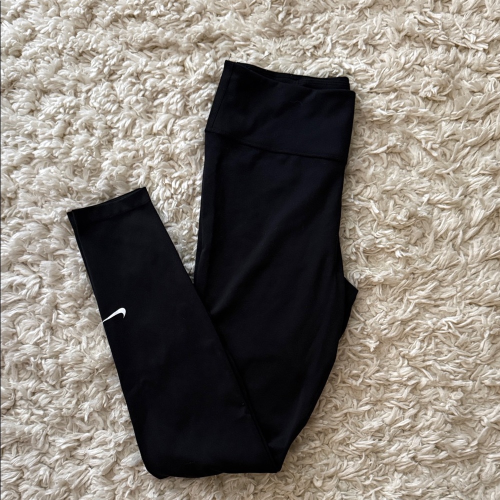 Nike Black Leggings with White Swoosh